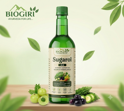 Biogiri Sugarol Ark | Ayurvedic Support for Balanced Sugar Levels | 500ml