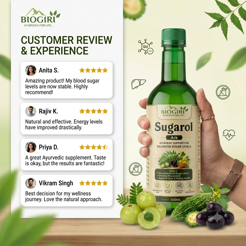 Biogiri Sugarol Ark | Ayurvedic Support for Balanced Sugar Levels | 500ml