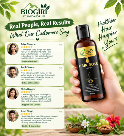 Biogiri Hair Boss | Helps Increase Hair Volume, Prevent Hair Loss & Nourish Hair Follicles | 100ml