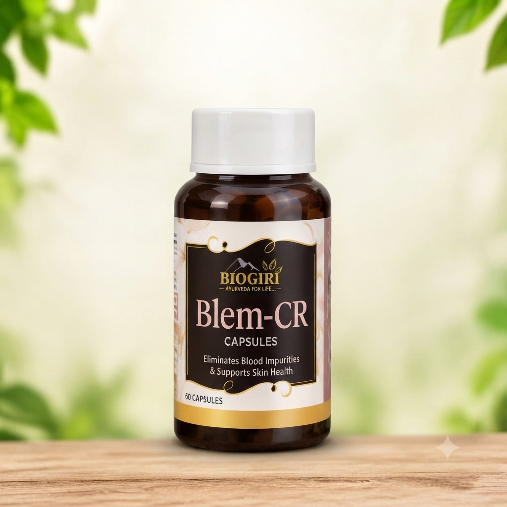 Biogiri Blem-CR Capsules – Ayurvedic Amla, Kutki & Babchi Herbal Formula for Skin Clarity, Pigmentation & Healthy-Looking Skin – 60 Capsules