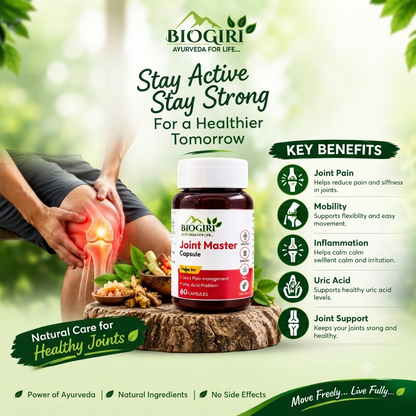 Biogiri Joint Master Capsules – Ayurvedic Joint Comfort, Mobility & Flexibility Support – 60 Capsules