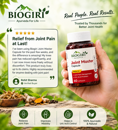 Biogiri Joint Master Capsules – Ayurvedic Joint Comfort, Mobility & Flexibility Support – 60 Capsules