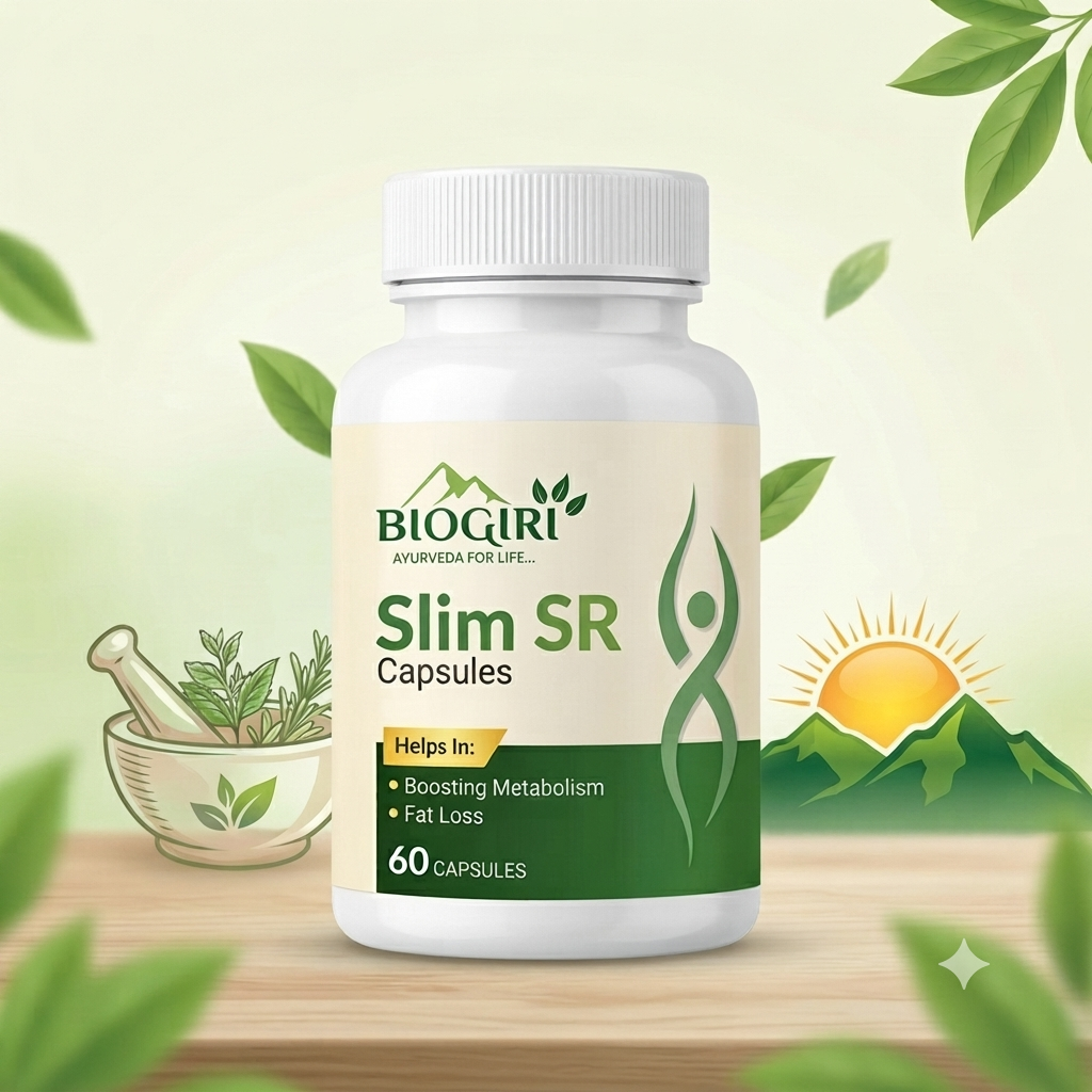 Biogiri Slim SR Capsules – Ayurvedic Herbal Weight Management, Metabolism & Digestive Support – 60 Capsules
