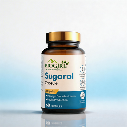 Biogiri Sugarol Capsules – Ayurvedic Karela, Methi & Kalonji Herbal Formula for Healthy Blood Sugar, Glucose & Metabolic Support – 60 Capsules